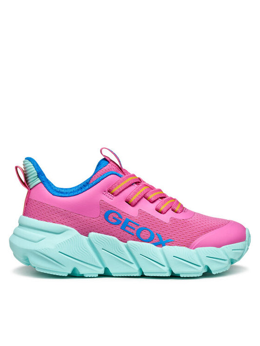 Geox J Flexyper Fast Kids' Pink Breathable Low-Top Sneakers Active Lightweight Design