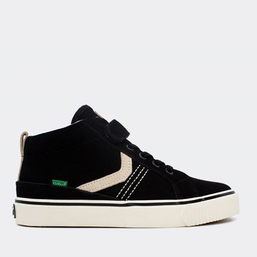 Kickers Kickslida Kids Black Velcro Sneakers Anatomic Design Boys' Casual Shoes