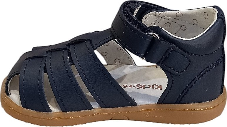 Kickers Anatomical Navy Blue Boys' Sandals with Hook-and-Loop Fastening