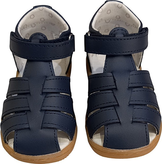 Kickers Anatomical Navy Blue Boys' Sandals with Hook-and-Loop Fastening
