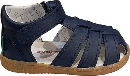 Kickers Anatomical Navy Blue Boys' Sandals with Hook-and-Loop Fastening