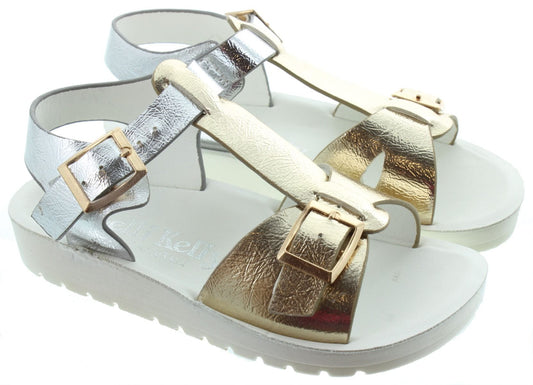 LELLI KELLY Kids LK3505 Agata Water Sandals Gold Silver