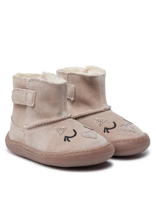 Gioseppo Barefoot Suede Leather Boots Levoca - Fur lining 73554