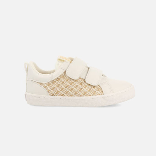 White Raffia Print Sneakers: Lightweight, Breathable, Podologic Certified Comfort 71030