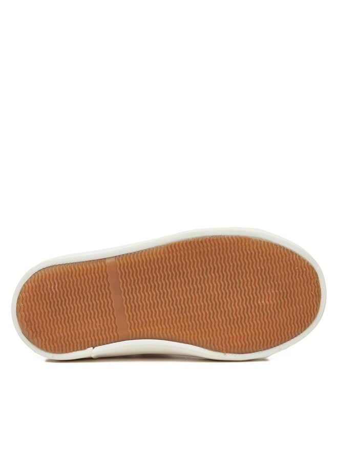 Kickers Kickgoldi Pink Suede Fabric Kids Sneakers with Velcro Strap