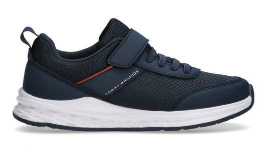 Tommy Hilfiger Kids' Blue Sneakers with Velcro & Elastic Laces (T3X9-34115-1845)