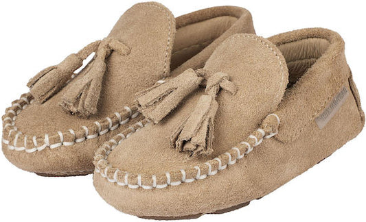Babywalker BW4011 Nude Leather Moccasins: Perfect Baptism & Formal Shoes for Boys