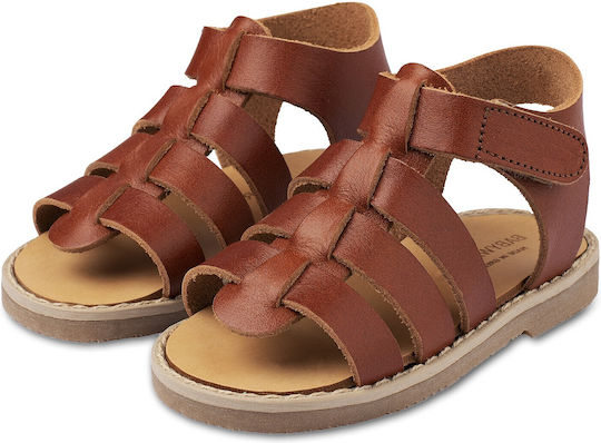 Babywalker Brown Leather Baptism Sandals for Girls GR0082, Elegant Design